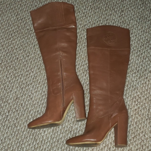 Guess Shoes - Guess real leather cognac color knee hi boots